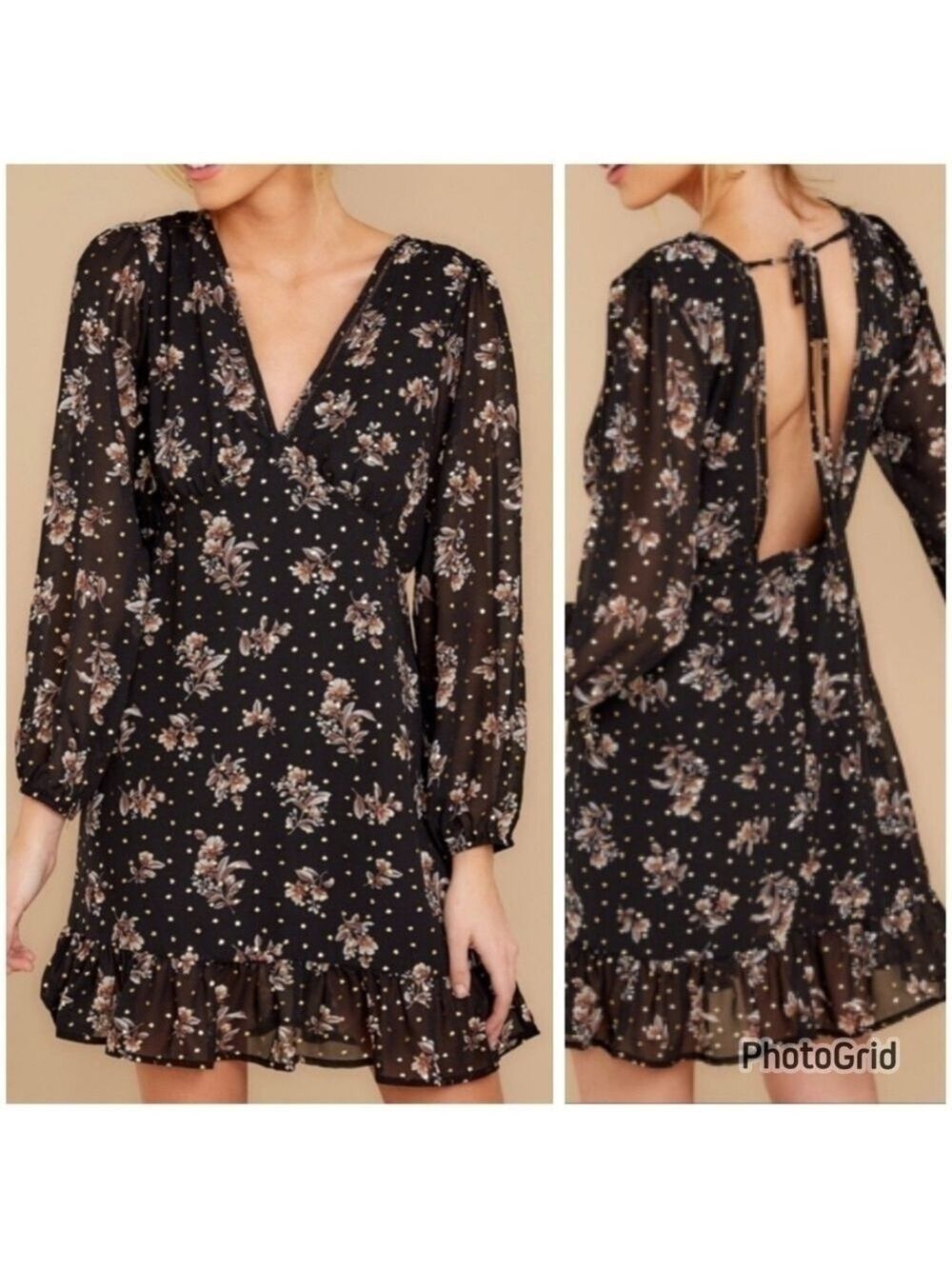 ILLA ILLA MINI DRESS - STATEMENT BACK- SIZE SMALL -  EUC - LIKE NEW!